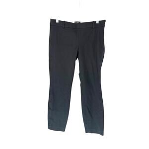 J.Crew Minnie Pants Black Stretch Twill Office Work Career Business Ankle Size 6